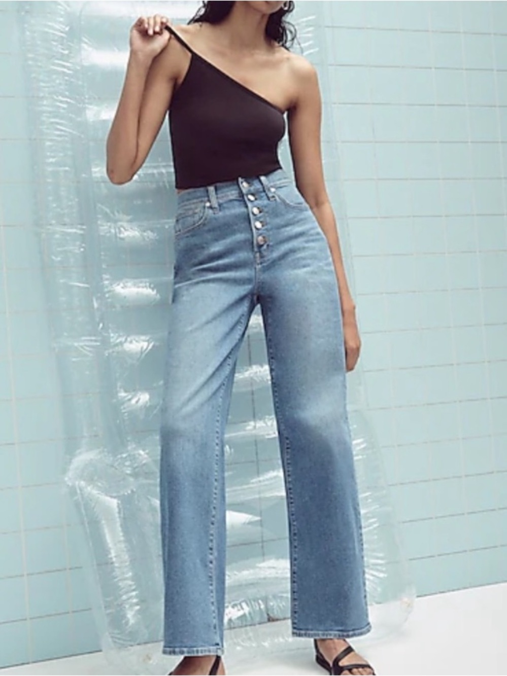 Madewell The Perfect Vintage 90s style Wide-Leg size 29 High Rise